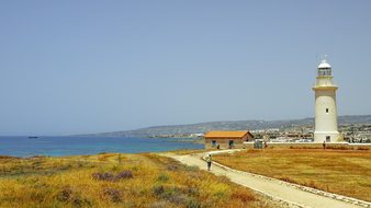 Lighthouse, View, Sea, Path, Landscape
