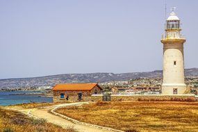 Lighthouse, View, Sea, Path, Landscape