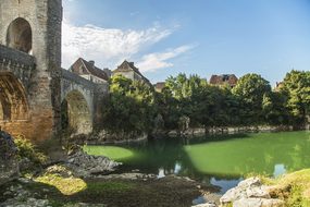 Orthez, France, Gave De Pau River