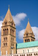 Hungary, Pécs, Dom, Church, Towers, City