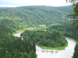 R, Usva, Perm Krai, River, Sky, Nature