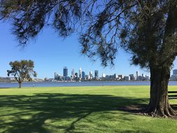 Perth City Australia Western Skyline River