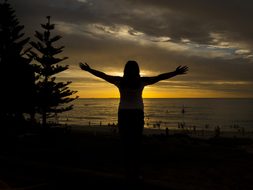 Silhouette, Cottesloe, Perth, Sunset