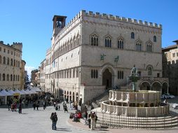 Perugia, Italy, Piazza, City, Road