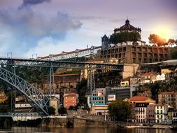 Porto Sunset Dusk Portugal Boats Clouds Ho