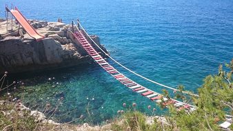 Wire Bridge, Adratic Sea, Pula Croatia