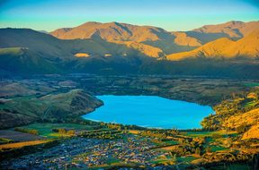 Queenstown New Zealand Sunset Beautiful Su