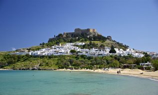 Rhodes Greece Castle Landmark Hill Archite