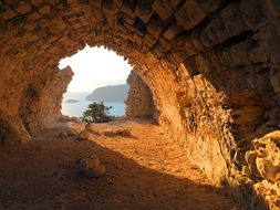 Rhodes, The Monolithos, Fortress, Sunset