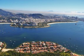 View From Sugarloaf Seascape Bay Guanabara