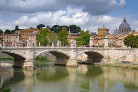 Bridge, River, Tiber, Rome, Basilica