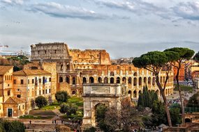 Colosseum Rome City Roman Coliseum Italy A