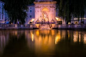 Salzburg Fountain Austria Stone Figure Res