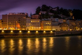 Salzburg Salzach River Austria Old Town Li
