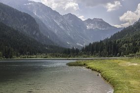 Hunter Lake, Lake, Water, Mountains