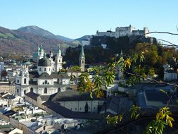 Salzburg Fortress Austria Old Town Hohensa