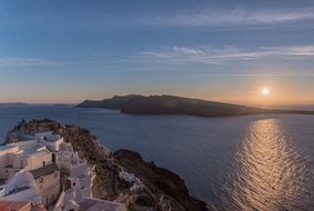 Santorini Castle Sunset Greece Island Arch