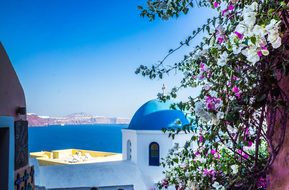 Santorini Oia Architecture Greece Blue Whi