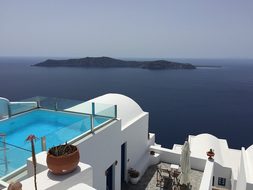 Santorini Ocean Island Hotel White Buildin