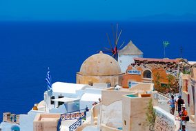 Greece Santorini The Sun Holidays Clouds S