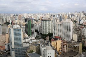 São Paulo Buildings Urban Aerial Photograp