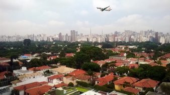 São Paulo, Brazil, Vista, Plane, Landing