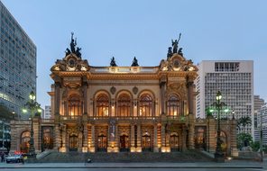 Municipal Theatre Of São Paulo Brazil Land