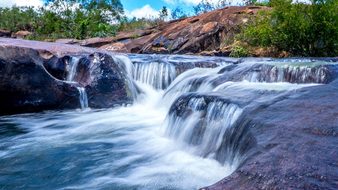 Waterfall, Water, Nature, Paradise