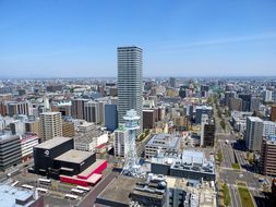 Japan, Sapporo, Hokkaido, Panoramic View