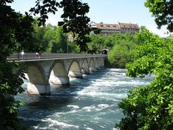 Bridge, Rhine Falls, Schaffhausen