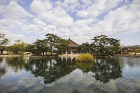South Korea Temple Lake Korea Architecture