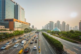 Road Street Seoul South Korea Cars Summer