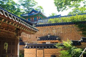 Castle, Korean, Traditional, Wall