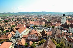 Sibiu City Tower Architecture Travel Roman
