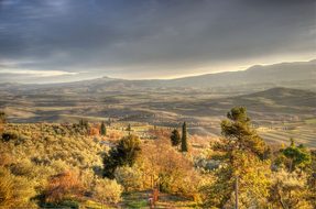 Pienza Tuscany Hdr Val Country Radicofani