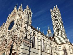Siena, Italy, Duomo, Sky, Stone, Blue