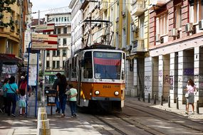 Sofia, Bulgaria, Tram, Catenary, Train