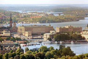 Royal Palace Sweden Stockholm Air Photo St