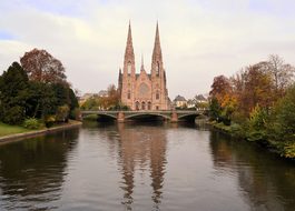 Strasbourg Church River France Historicall