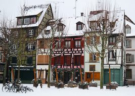 Strasbourg, France, The Old City, Snow