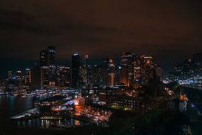 Sydney Australia City Urban Cityscape Nigh