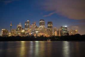 Sydney Australia Dawn Buildings Lights Syd