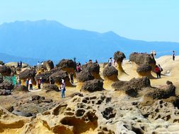 Yehliu Geopark Taipei Unique Beautiful Roc