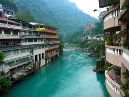Hot Springs Wulai Old Town Old Street Moun