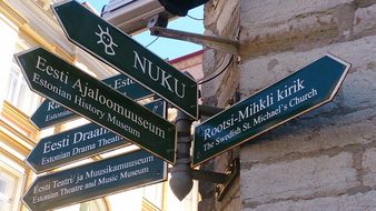 Tallinn Estonia Road Signs Tallinn Tallinn