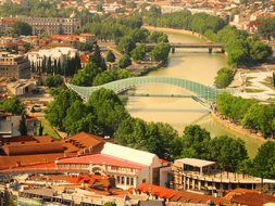 Tbilisi Bridge River Georgia Architecture
