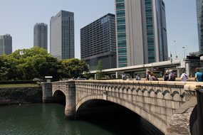 Tokyo, Japan, Bridge, Towers, Building