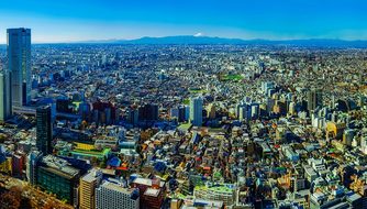 Tokyo Japan Panorama City Urban Buildings