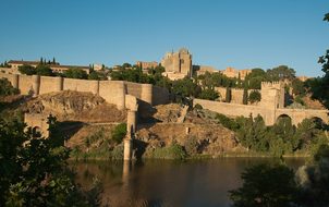 Spain, Toledo, Ramparts, Wall, River