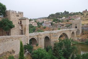 Toledo, Rampart, Bridge, Spain, Wall